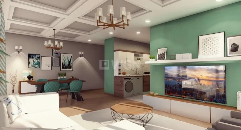 Mieszkanie na  sprzedaż Iskele - Luksusowe apartamenty 52 m2, środkowe piętro (1+1),Yeni Iskele, Cypr Północny.