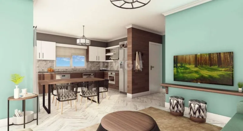 Mieszkanie na  sprzedaż Iskele - Luksusowe apartamenty 52 m2, środkowe piętro (1+1),Yeni Iskele, Cypr Północny.